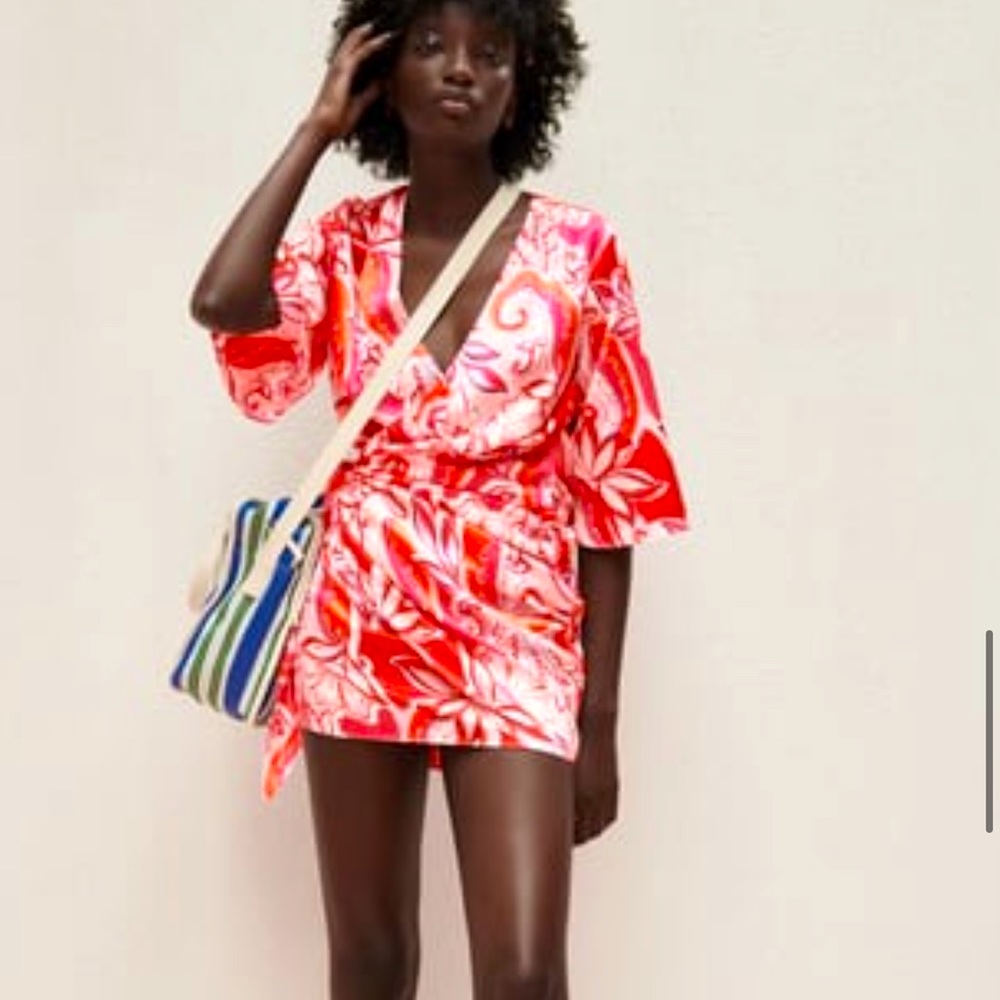 Zara mini wrap dress